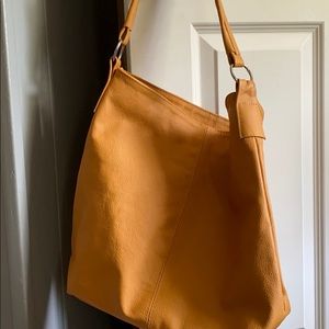 Mustard yellow 100 percent leather